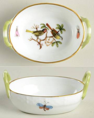 Rothschild Bird (RO) 2" Small Oval Handled Basket