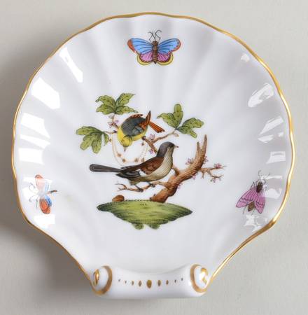 Rothschild Bird (RO) 4" Shell Shaped Dish