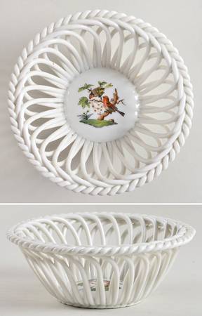 Rothschild Bird (RO) 4" Round Open Weave Basket