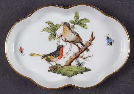 Rothschild Bird (RO) 5" Scalloped Tray