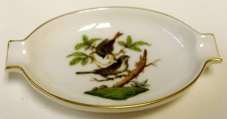 Rothschild Bird (RO) 3" Oval Ashtray with Lips