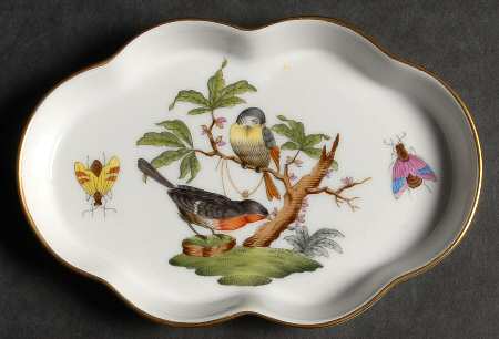 Rothschild Bird (RO) 5" Scalloped Tray