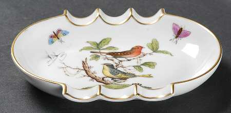 Rothschild Bird (RO) 5" Oval Ashtray with 6 Slot