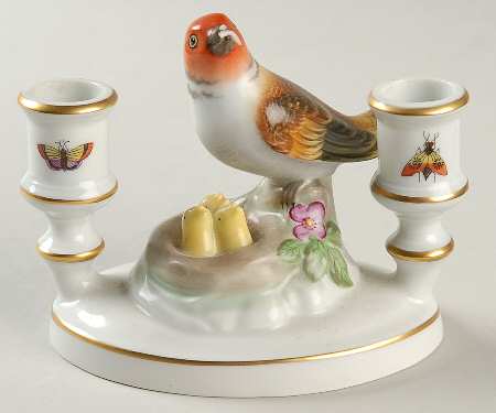 Rothschild Bird (RO) Double Light Figural Candleholder