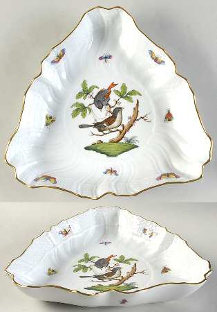 Rothschild Bird (RO) 10" Triangular Vegetable Bowl