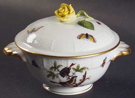 Rothschild Bird (RO) Cream Soup Bowl & Lid Set