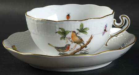 Rothschild Bird (RO) Breakfast Cup & Saucer Set
