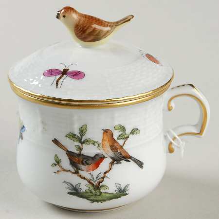 Rothschild Bird (RO) Pot de Creme (2 Pc)-Lid & Base