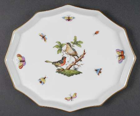 Rothschild Bird (RO) 9" Scalloped Tray