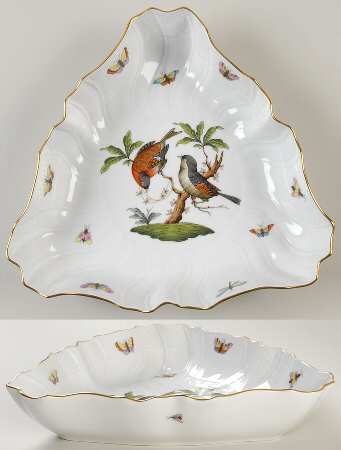 Rothschild Bird (RO) 10" Triangular Vegetable Bowl