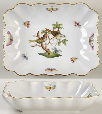 Rothschild Bird (RO) 7" Rectangular Nut Dish