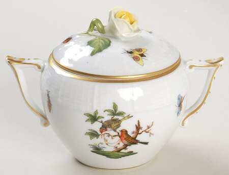 Rothschild Bird (RO) Sugar Bowl & Lid