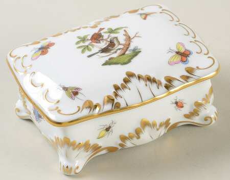 Rothschild Bird (RO) 4" Rectangular Box & Lid
