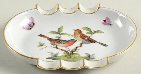 Rothschild Bird (RO) 5" Oval Ashtray with 6 Slot