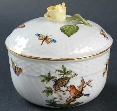Rothschild Bird (RO) Sugar Bowl & Lid