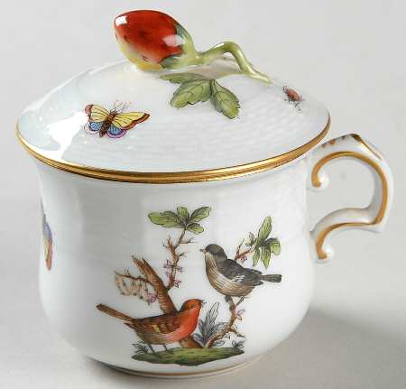 Rothschild Bird (RO) Pot de Creme (2 Pc)-Lid & Base