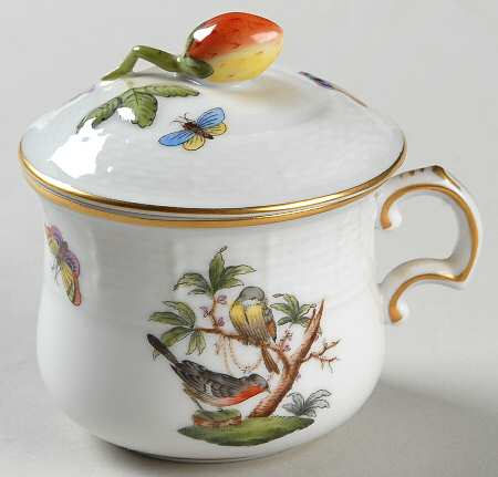 Rothschild Bird (RO) Pot de Creme (2 Pc)-Lid & Base