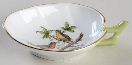Rothschild Bird (RO) Leaf Shaped Ashtray by Herend