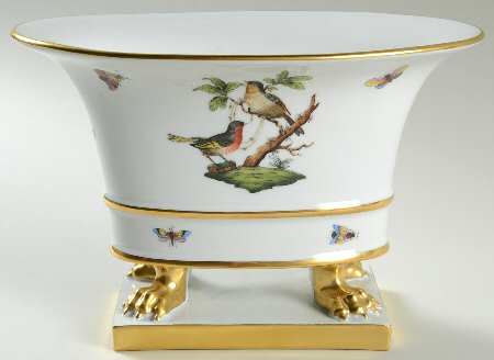 Rothschild Bird (RO) 5" Oval Footed Urn