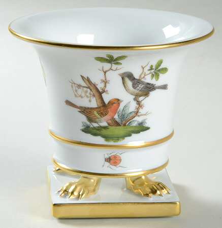 Rothschild Bird (RO) 4" Claw Footed Vase