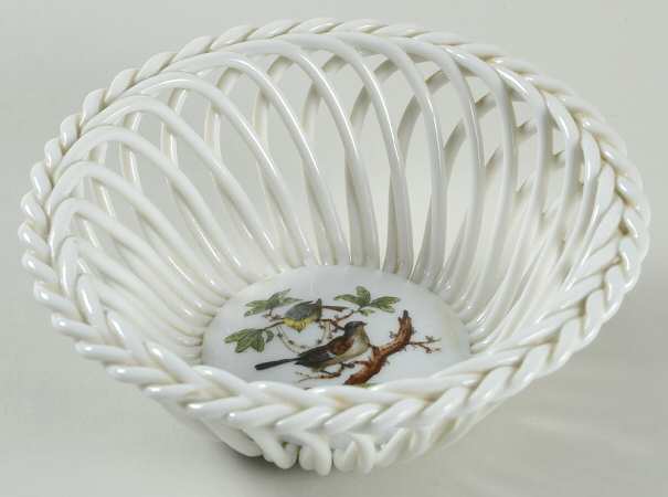 Rothschild Bird (RO) 4" Round Open Weave Basket