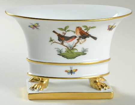 Rothschild Bird (RO) 4" Oval Clawfooted Urn