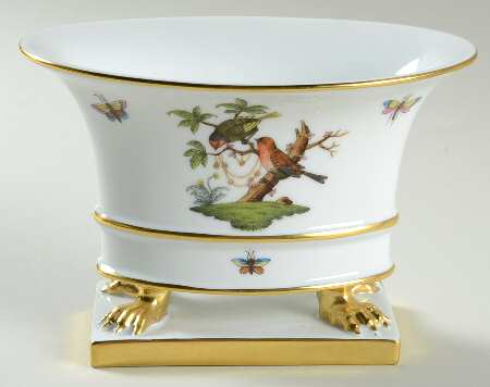 Rothschild Bird (RO) 4" Oval Clawfooted Urn