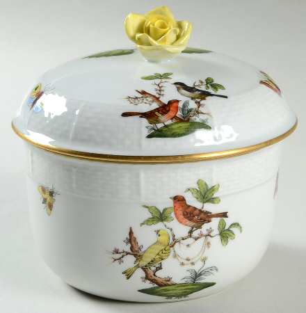 Rothschild Bird (RO) Sugar Bowl & Lid