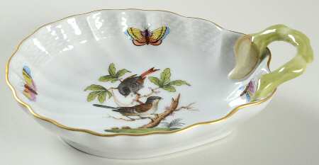 Rothschild Bird (RO) 6" Handled Shell Shaped Dish