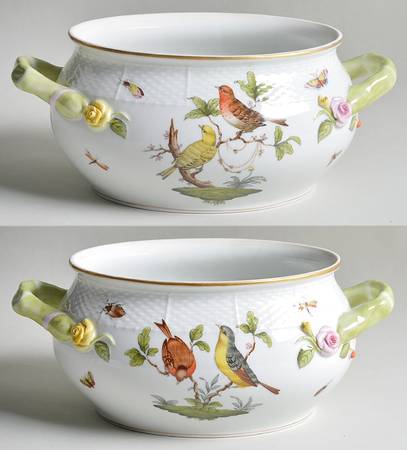 Rothschild Bird (RO) Oval Bean Pot No Lid