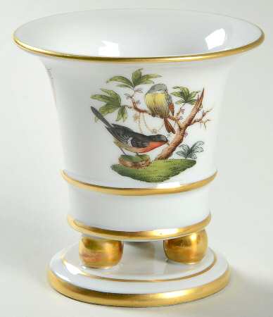 Rothschild Bird (RO) 3" Ball Footed Vase