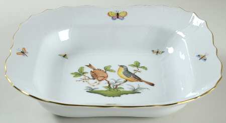 Rothschild Bird (RO) 10" Large Square Fruit Bowl