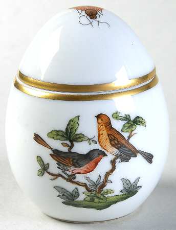 Rothschild Bird (RO) Standing Egg Shape Box & Lid