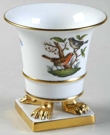 Rothschild Bird (RO) 3" Small Claw Footed Vase
