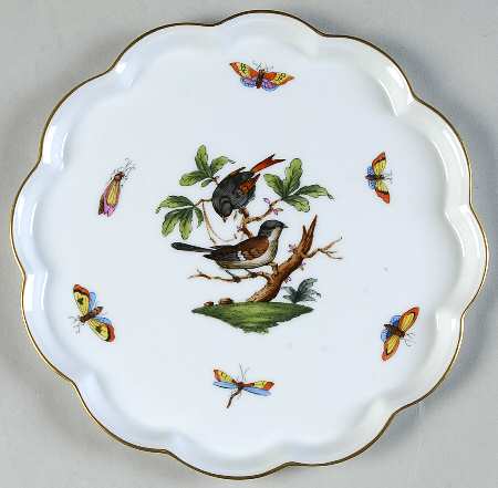Rothschild Bird (RO) 6" Scalloped Tray