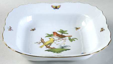 Rothschild Bird (RO) 10" Large Square Fruit Bowl