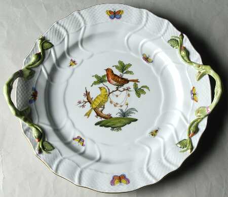 Rothschild Bird (RO) 12" Handled Chop Plate (Round Platter)