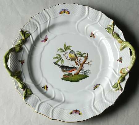 Rothschild Bird (RO) 12" Handled Chop Plate (Round Platter)