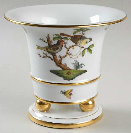 Rothschild Bird (RO) 5" Ball Footed Vase