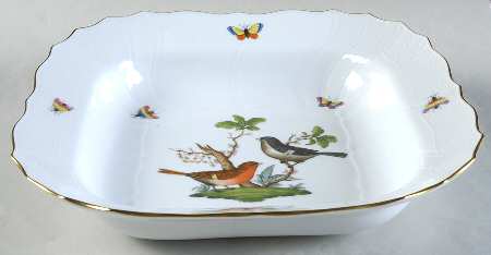 Rothschild Bird (RO) 10" Large Square Fruit Bowl