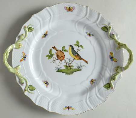 Rothschild Bird (RO) 12" Handled Chop Plate (Round Platter)