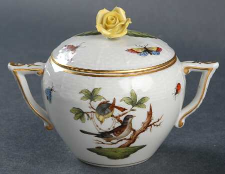 Rothschild Bird (RO) Sugar Bowl & Lid