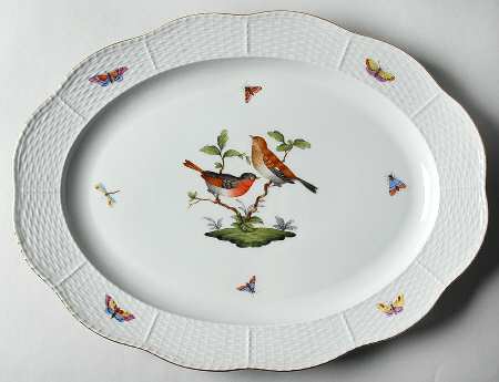 Rothschild Bird (RO) 14" Oval Serving Platter