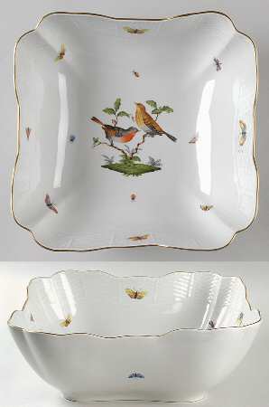 Rothschild Bird (RO) 10" Square Salad Serving Bowl