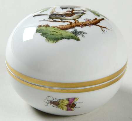 Rothschild Bird (RO) 3" Round Bon Bon & Lid