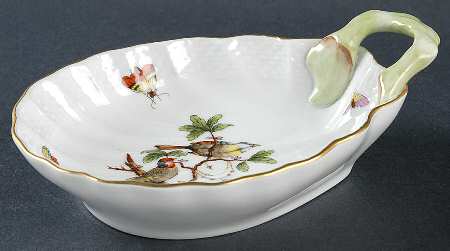 Rothschild Bird (RO) 6" Handled Shell Shaped Dish