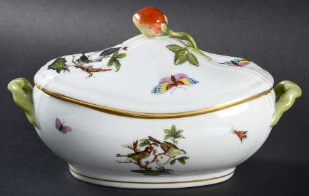 Rothschild Bird (RO) 5" Oval Bon Bon & Lid