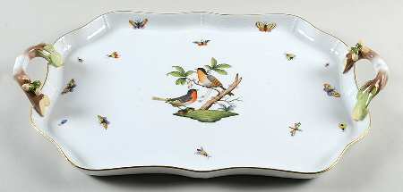 Rothschild Bird (RO) 18" Acorn Handled Rectangular Tray