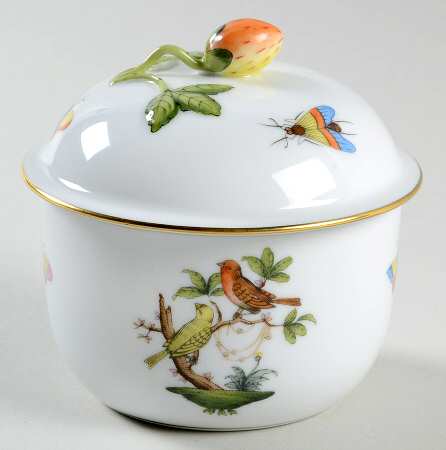 Rothschild Bird (RO) Sugar Bowl & Lid