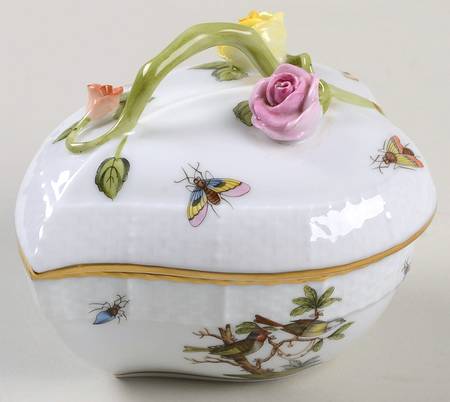 Rothschild Bird (RO) 3" Heart Shaped Box & Lid
